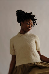 Ramona Bouclé Short Sleeve Polo Calcite