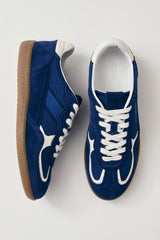 Rife Sheen Blue Leather Sneakers