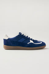 Rife Sheen Blue Leather Sneakers