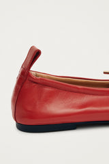 Rosalind Red Leather Ballet Flats