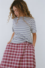 Oversized Boifriend Tee Heather Stripe