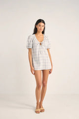 Desi Mini Dress Blue Plaid