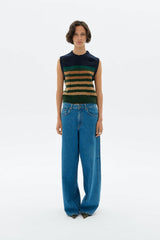 Sherry Knitted Vest Green Multi