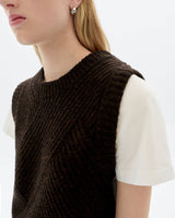 Kaia Knitted Vest Brown