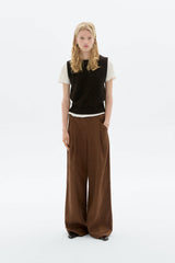 Kaia Knitted Vest Brown