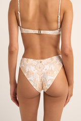 Jean Paisley Crop Top Vintage White
