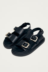 Harper Sandal Black Leather