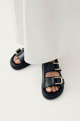 Harper Sandal Black Leather