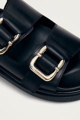 Harper Sandal Black Leather