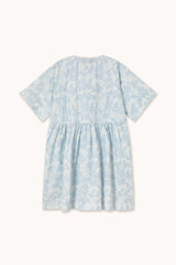 Flowers Bows Dress Off-White/Pastel Blue