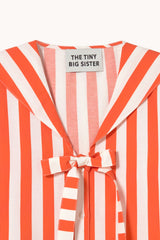 Striped Sailor Blouse Summer Red