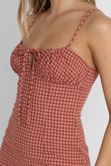 Lola Check Gathered Maxi Dress