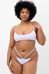 Dallas Check Jacquard Top Purple Check