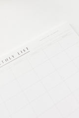 Monthly List Pad