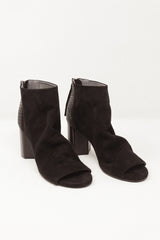 Black Tie Boots Black Suede