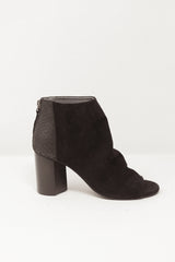 Black Tie Boots Black Suede