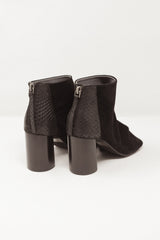 Black Tie Boots Black Suede