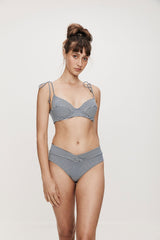 Cayo Bikini Bottom Navy Seersucker