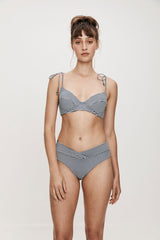 Cayo Bikini Bottom Navy Seersucker