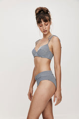Cayo Bikini Bottom Navy Seersucker