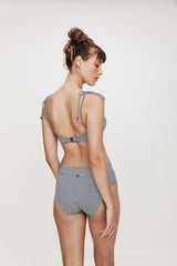 Cayo Bikini Bottom Navy Seersucker