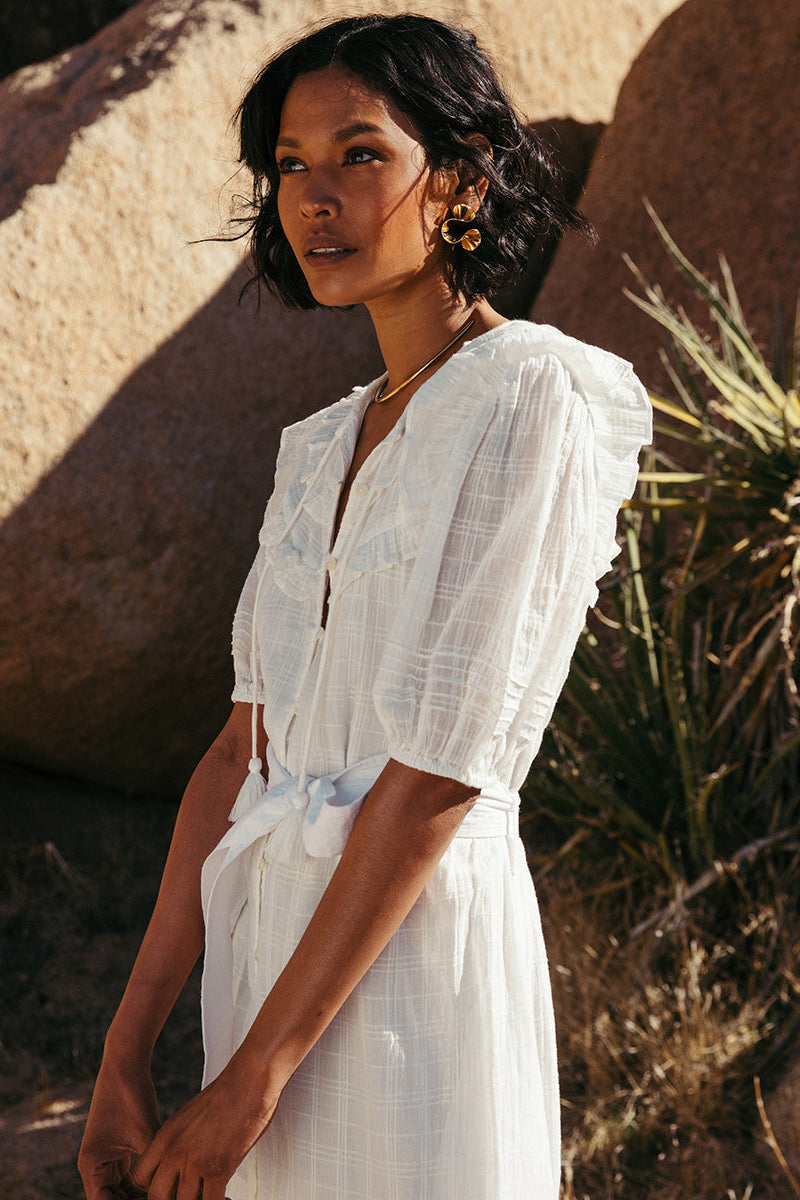 Aliza Ankle Dress White – September