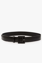 Marcela Belt with Lined Buckle Black