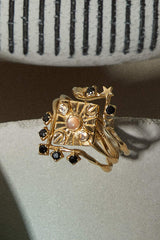 Cleo Ring Black Spinel