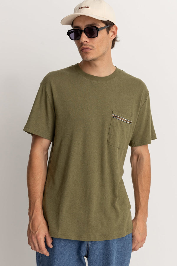 Linen Blend T-Shirt Olive