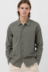 Essential Long Sleeve Shirt Moss