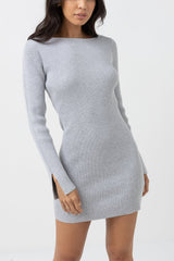 Noemie Knit Mini Dress Grey