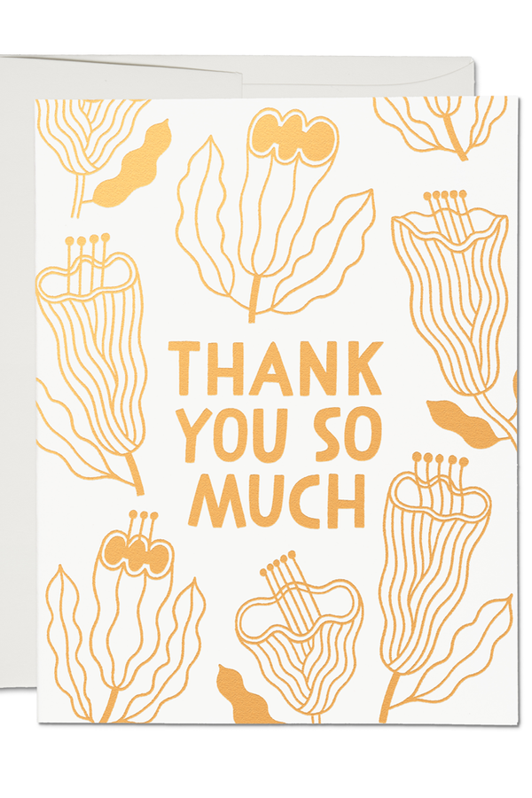 Floral Thank You So Much Card