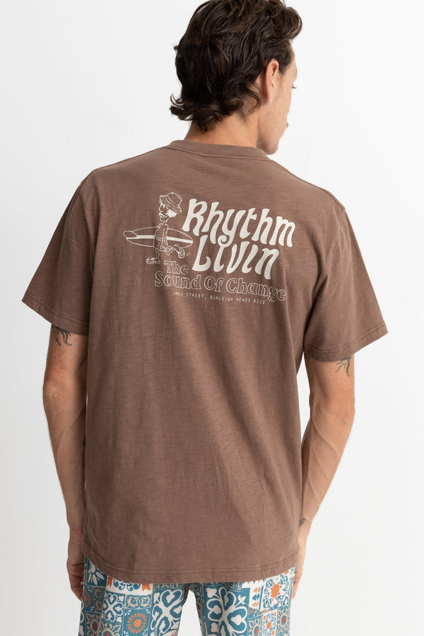 Livin Slub SS Shirt Chocolate