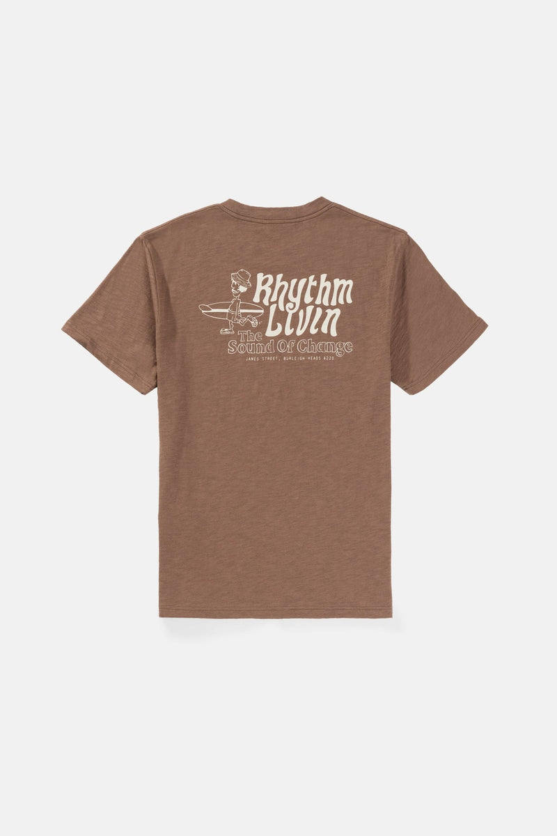 Livin Slub SS Shirt Chocolate