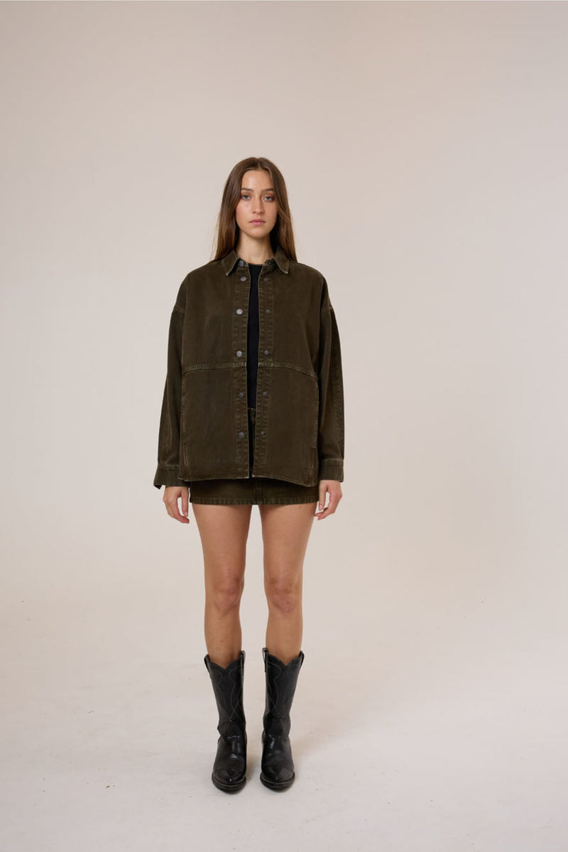 Spencer Denim Overshirt Tarmac