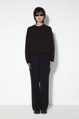 Lynn Cardigan Brown Stripes
