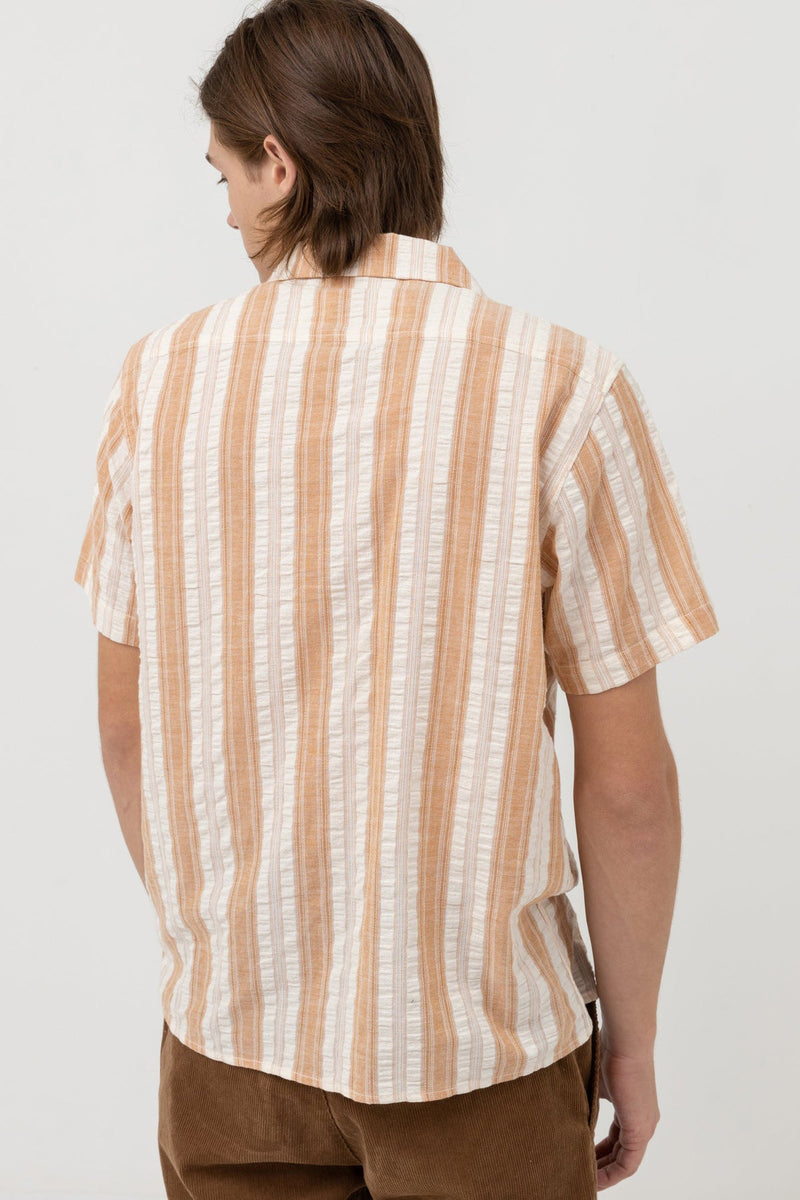 Vacation Stripe Short Sleeve Shirt Cedar