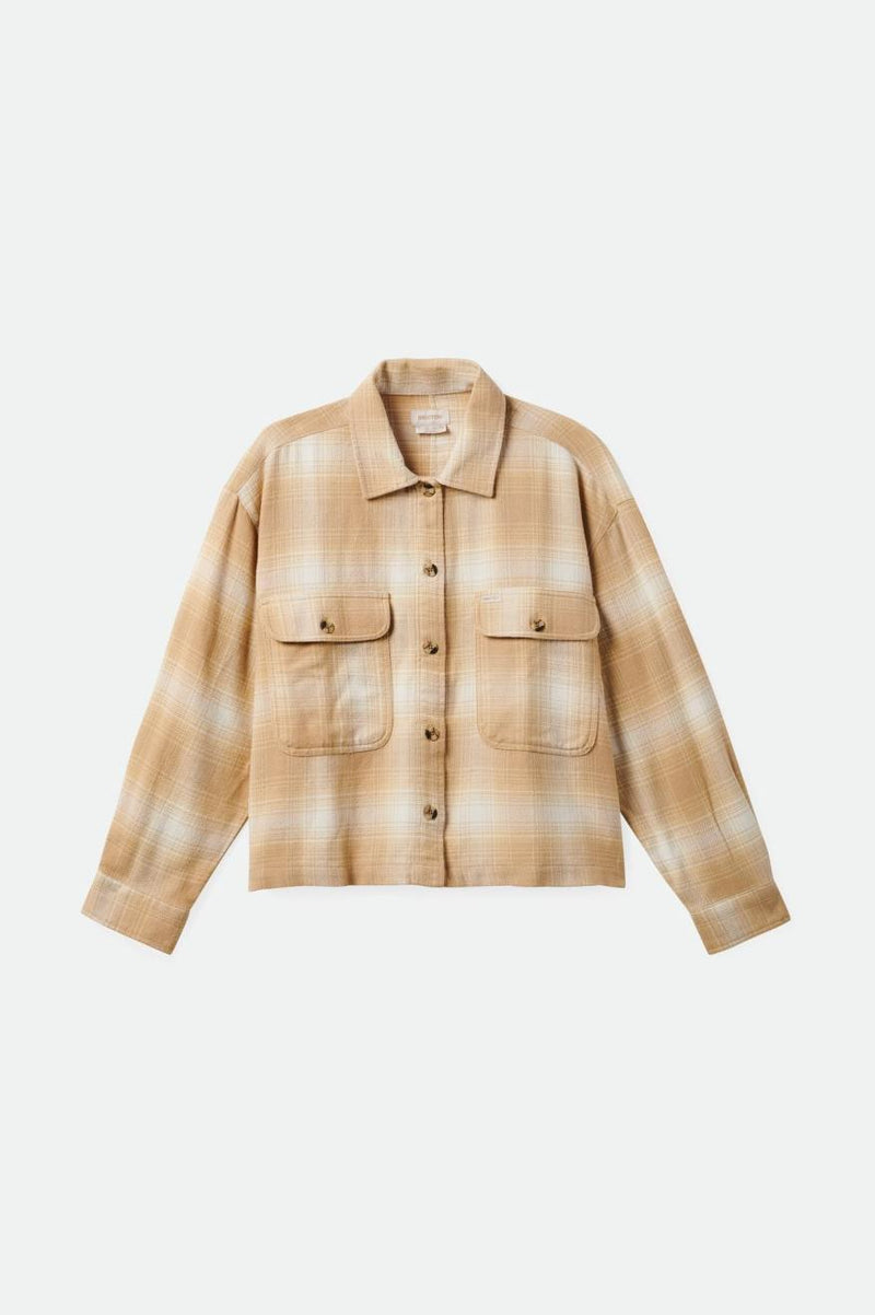 Bowery Boyfriend Long Sleeve Flannel Sesame/Off White