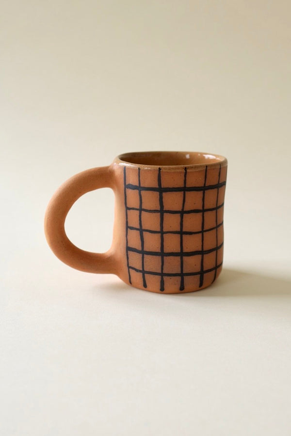 Grid Mug Gold and Black