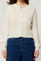 Lace Knit Cardigan Cloud