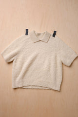 Ramona Bouclé Short Sleeve Polo Calcite