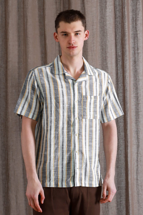 Selleck Short Sleeve Stripe Navy Iris/ Honey