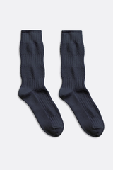 Textured Stripe Socks Navy