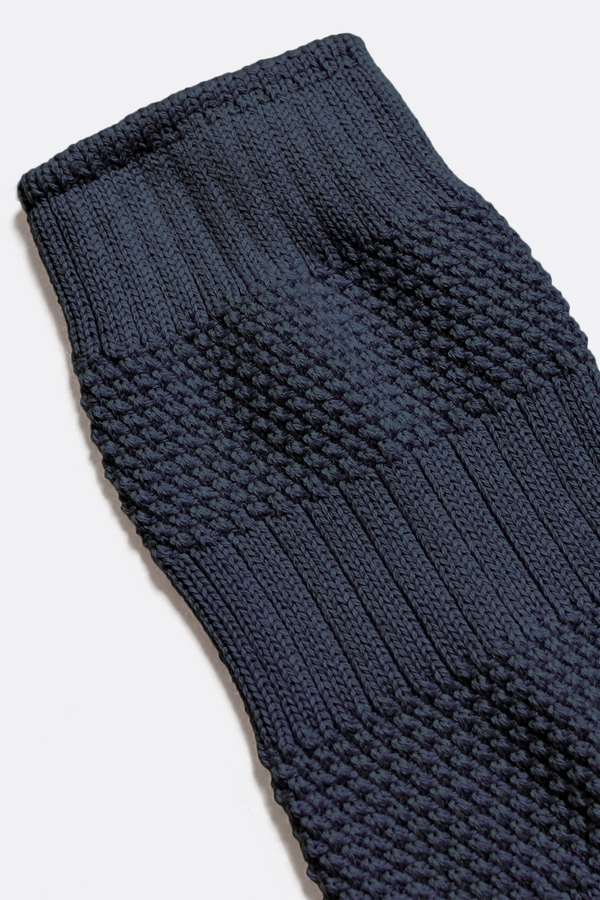 Textured Stripe Socks Navy
