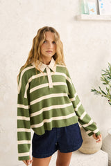 Rugby Polo Knit Olive