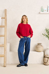 Estelle Fluffy Cardigan Chili