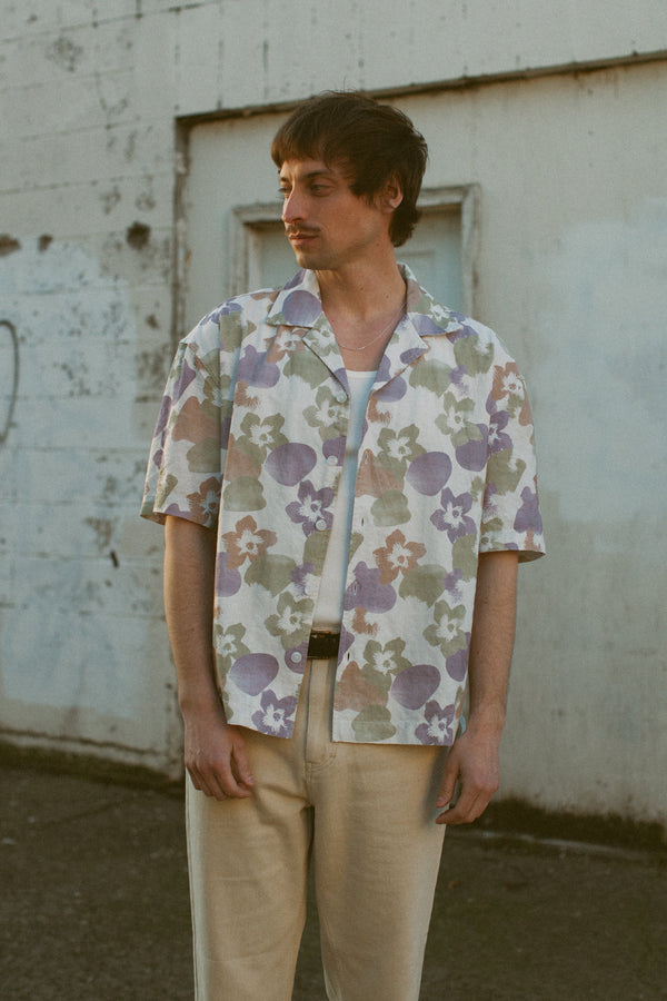 Relaxed Floral Camo Short Sleeve Shirt