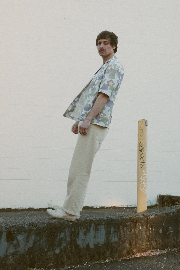 Relaxed Floral Camo Short Sleeve Shirt