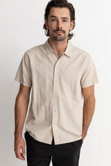 Classic Linen Short Sleeve Shirt Sand