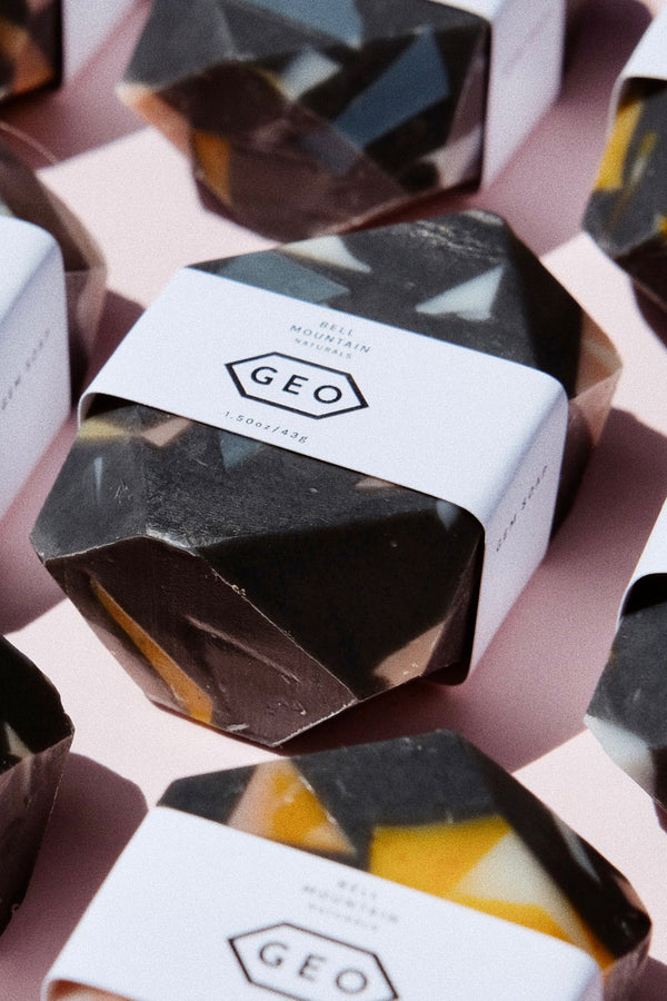 Terrazzo Inspired Mini Gem Soaps Charcoal